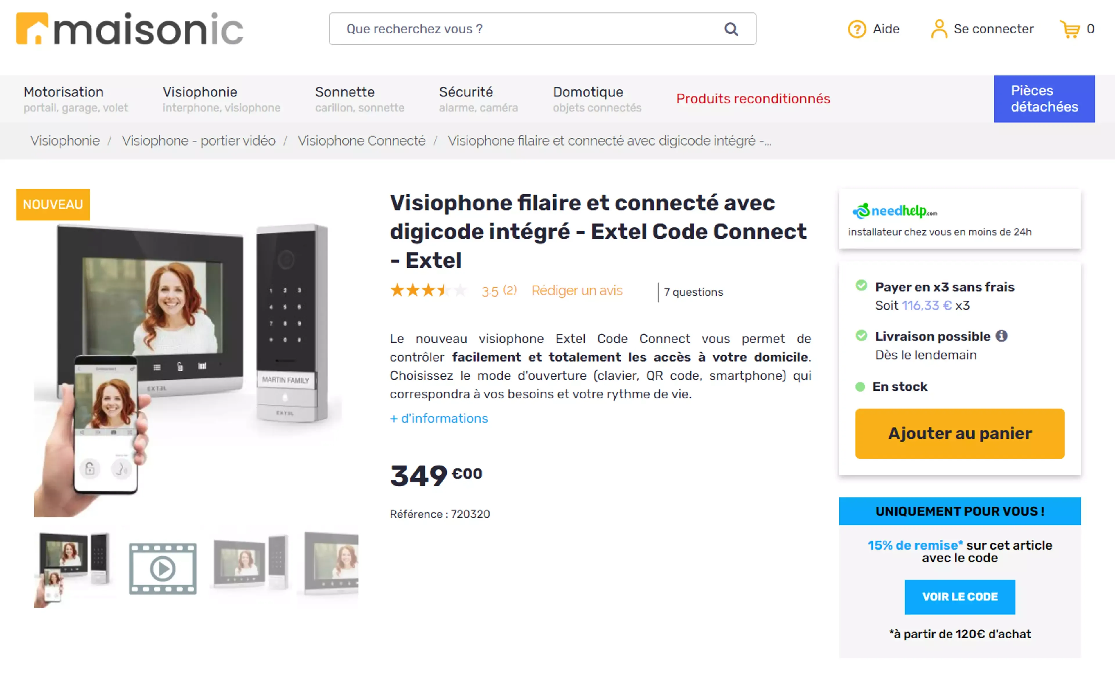 Maisonic - Site E-commerce Domotique - Screenshot 2